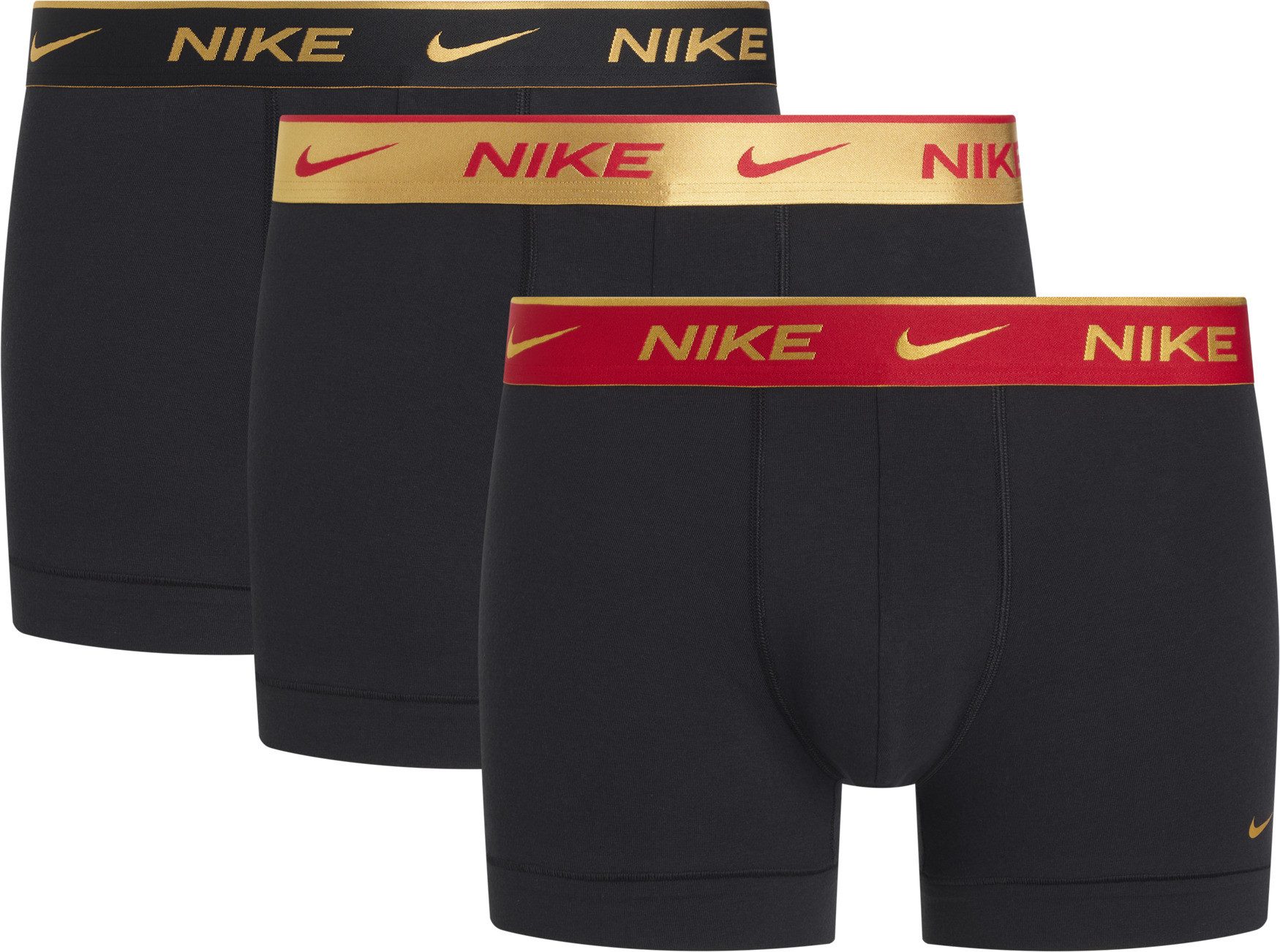 Nike Underwear Trunk TRUNK 3PK (Packung, 3-St., 3er) mit farbigem NIKE Logo-Elastikbund