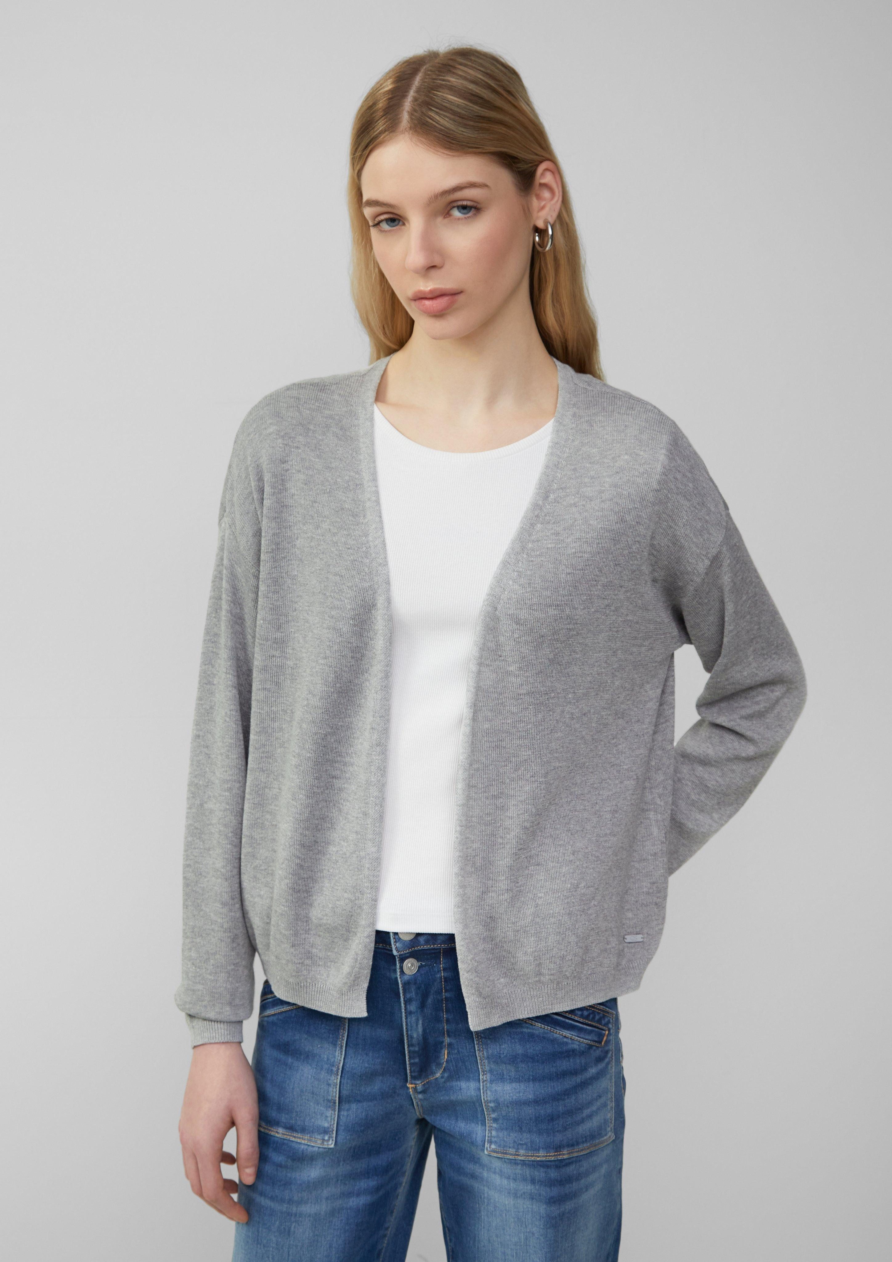 QS Funktionsjacke Strickjacke mit überschnittener Schulter günstig online kaufen