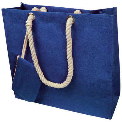Livepac Office Freizeittasche Einkaufstasche / Jutetasche mit Kordel / Farbe: blau