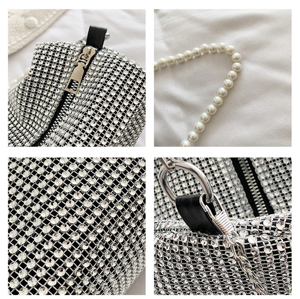 Zaewry Clutch Elegante Abendtasche für Damen: Glitzer Clutch für Hochzeit, Party & Date