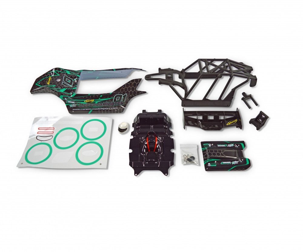 CARSON Carson Karosserie Set Offroad Fighter Cage türkis RC-Ladegerät