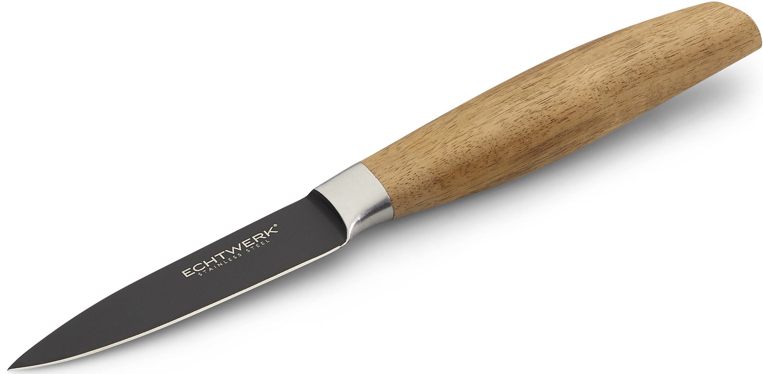 ECHTWERK Schälmesser Classic, aus hochwertigem Stahl, Obst- & Gemüsemmeser mit Holzgriff, 8,8 cm