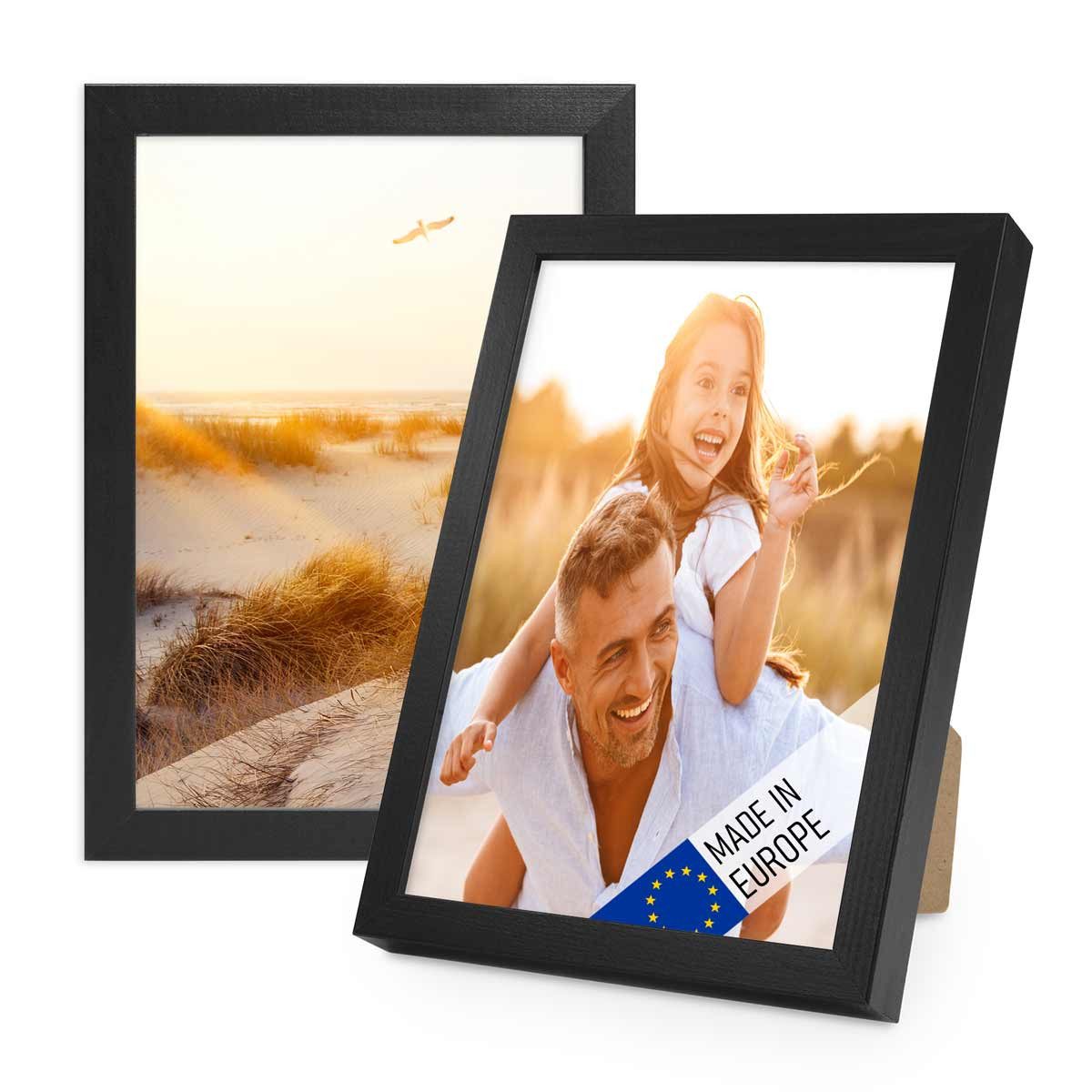 PHOTOLINI Bilderrahmen 2er Set Massivholz-Rahmen Modern günstig online kaufen
