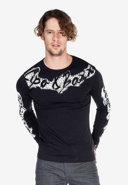 Cipo & Baxx Sweatshirt mit markanten Markenschriftzügen