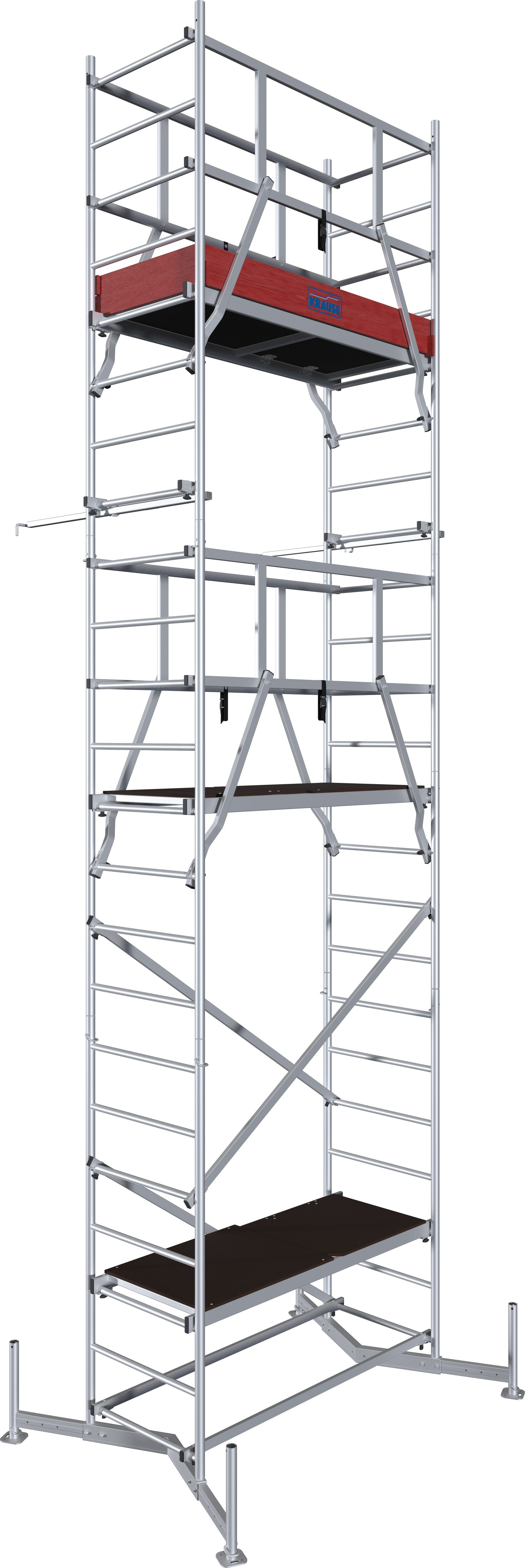 KRAUSE Arbeitsgerüst ClimTec System, (Set), Komplettgerüst, Arbeitshöhe: 7 Meter
