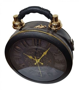 Einkaufszauber Handtasche Designer Handtasche mit echter Uhr Schwarz, Echte Uhr