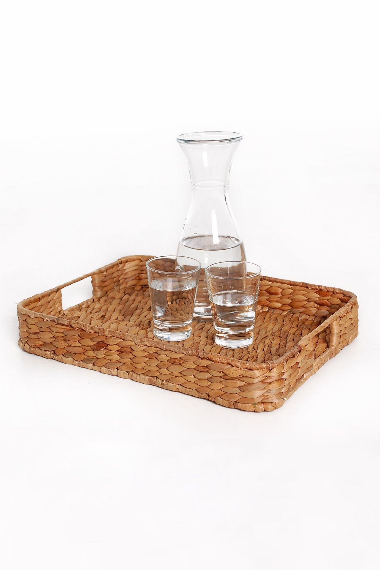 VIVANNO Tablett Wasserhyazinthe TIM Rechteckig - Natur Geflochten, Wasserhyazinthe, (1-tlg), 50x40x8 cm – Bild 2 von 5