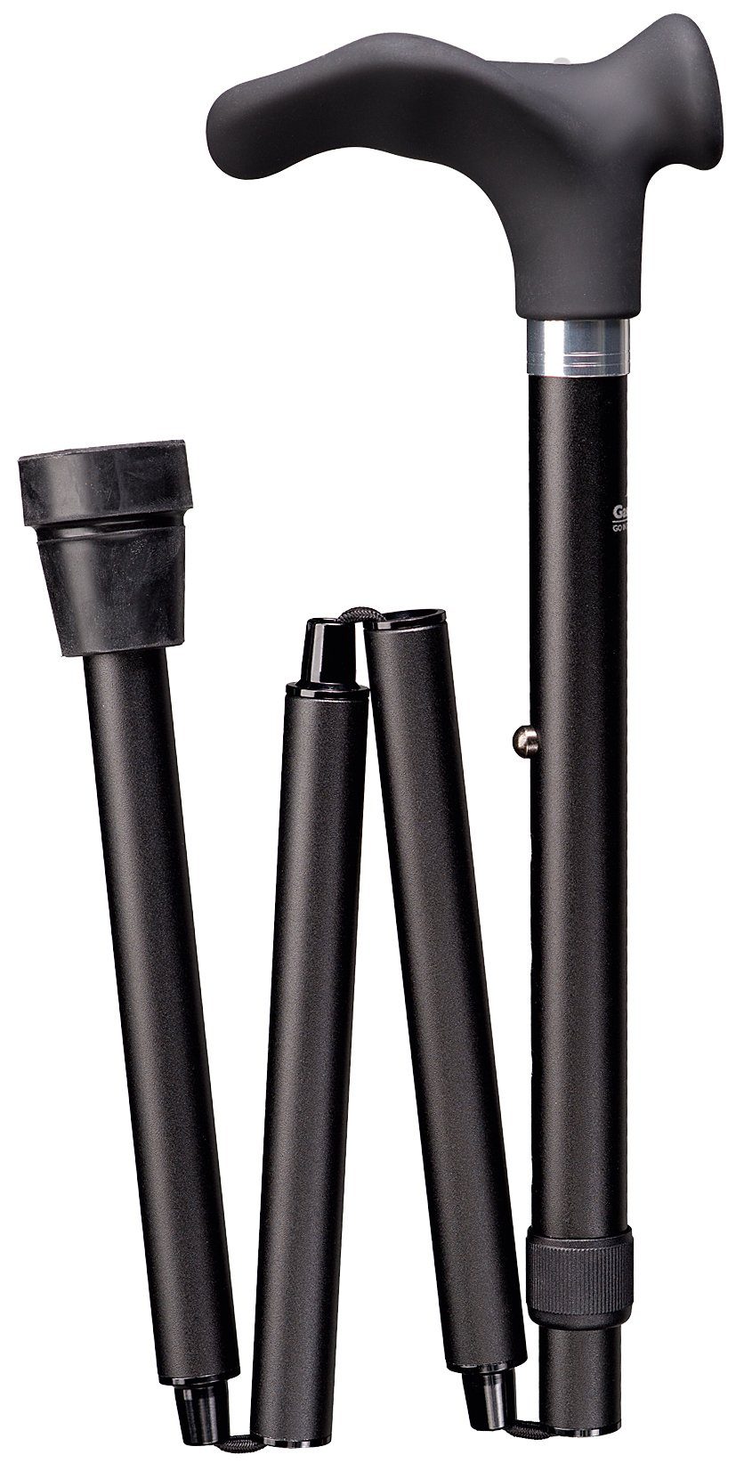 Stockshop Gehstock Gehstock Deluxe Comfort Faltstock, Leichtmet., Gummipuff.