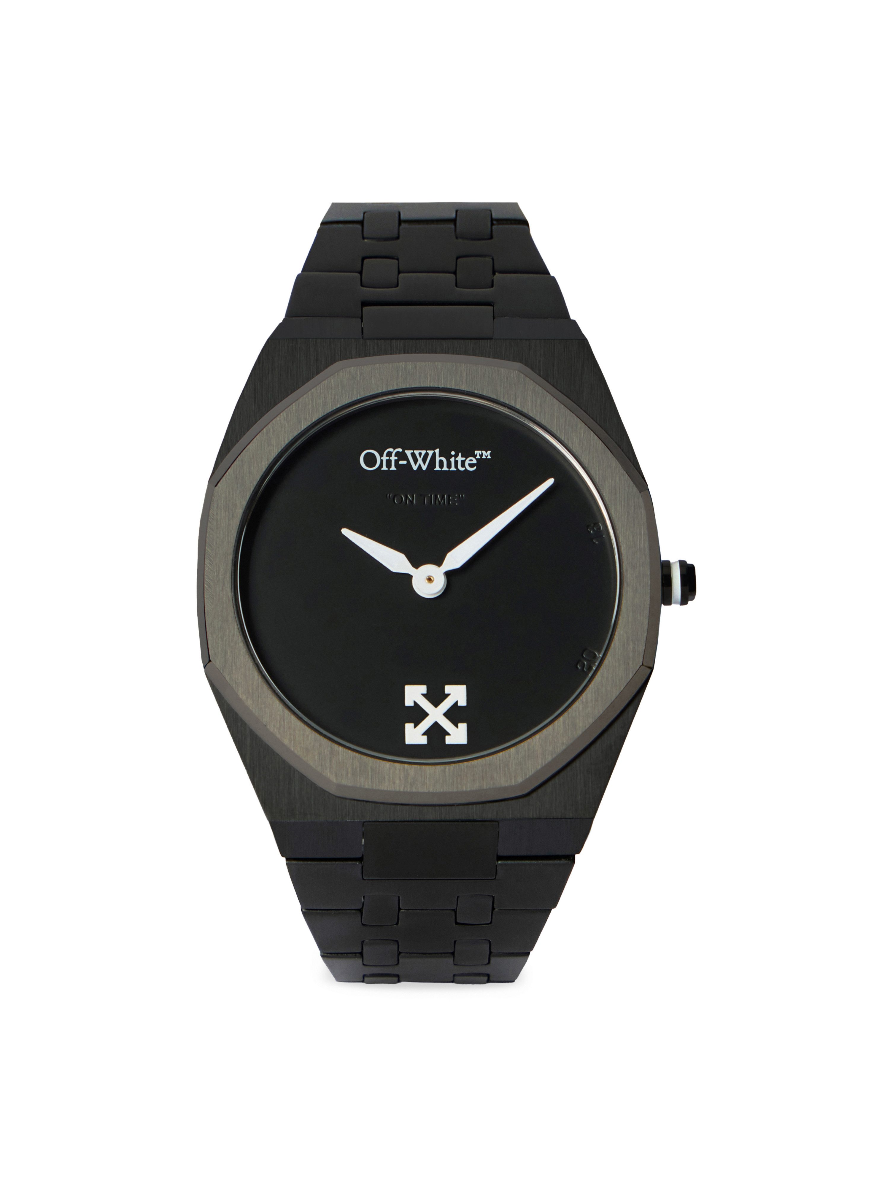 OFF-WHITE Quarzuhr ON TIME OW1G018M0075, Armbanduhr, Herrenuhr, Edelstahlarmband, analog