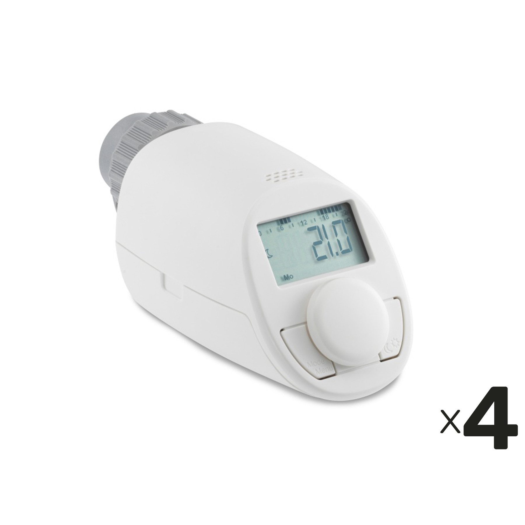 Heizkörperthermostat EQIVA Heizkörper-Thermostatkopf Model N, 4 Stück