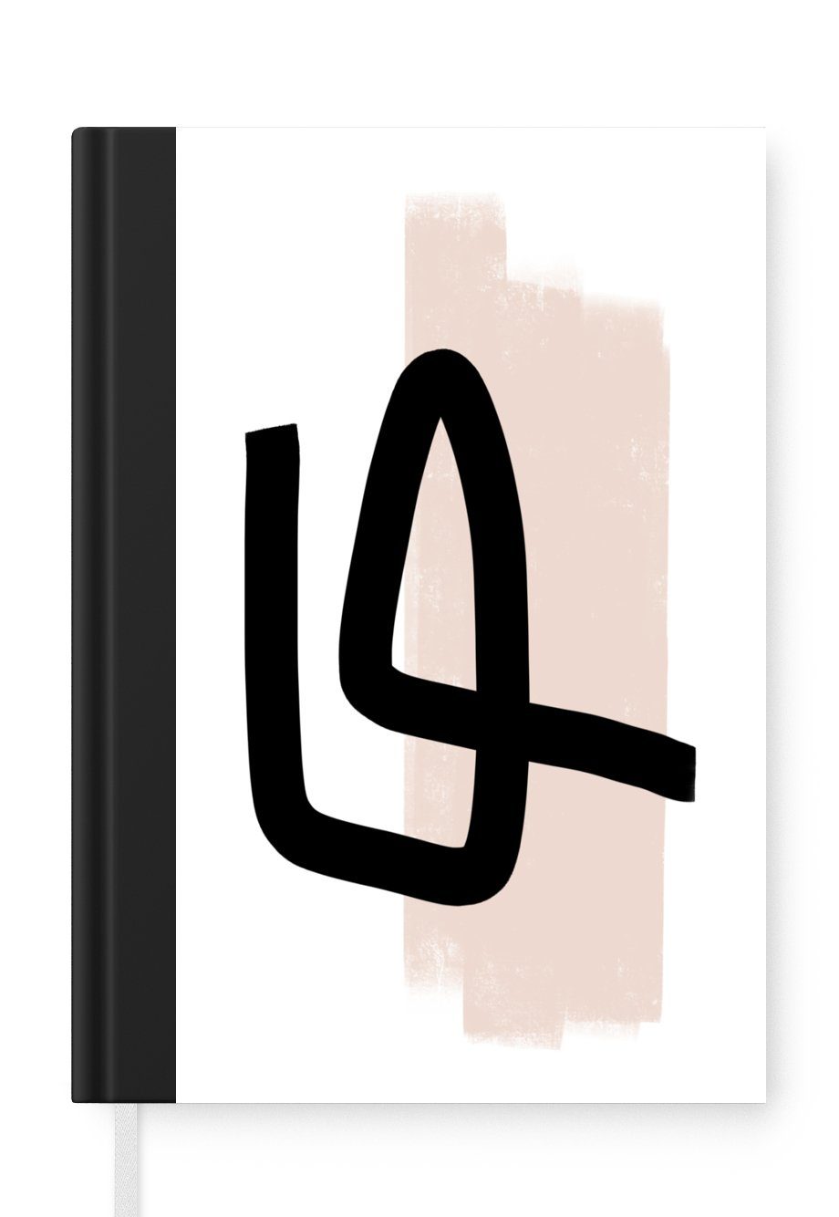 MuchoWow Notizbuch Abstrakt - Pastell - Rosa, Journal, Merkzettel, Tagebuch, Notizheft, A5, 98 Seiten, Haushaltsbuch | Notizbücher