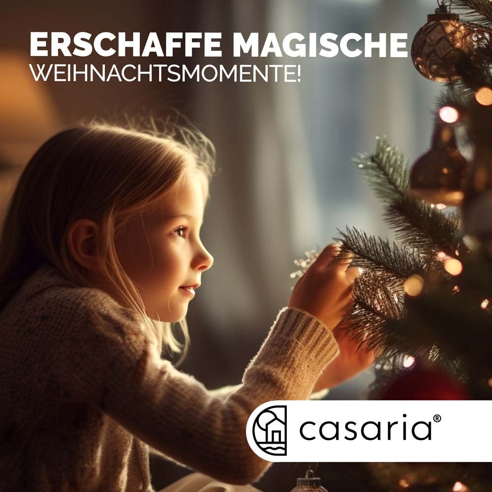 Casaria Künstlicher Weihnachtsbaum, 140 cm LED Lichterkette Edeltanne 470 Spitzen Naturgetreu – Bild 4 von 5