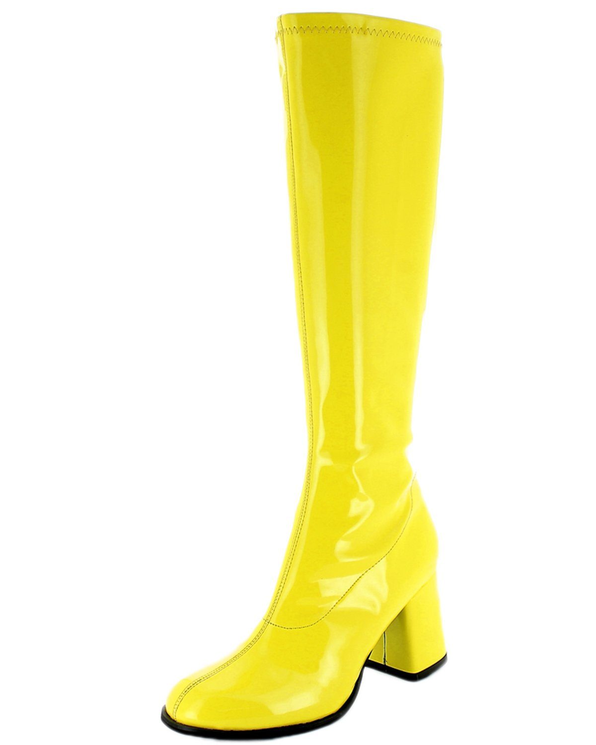 Das Kostümland Gogo Damen Retro Lackstiefel mit schmalem Schaft, Stiefel günstig online kaufen