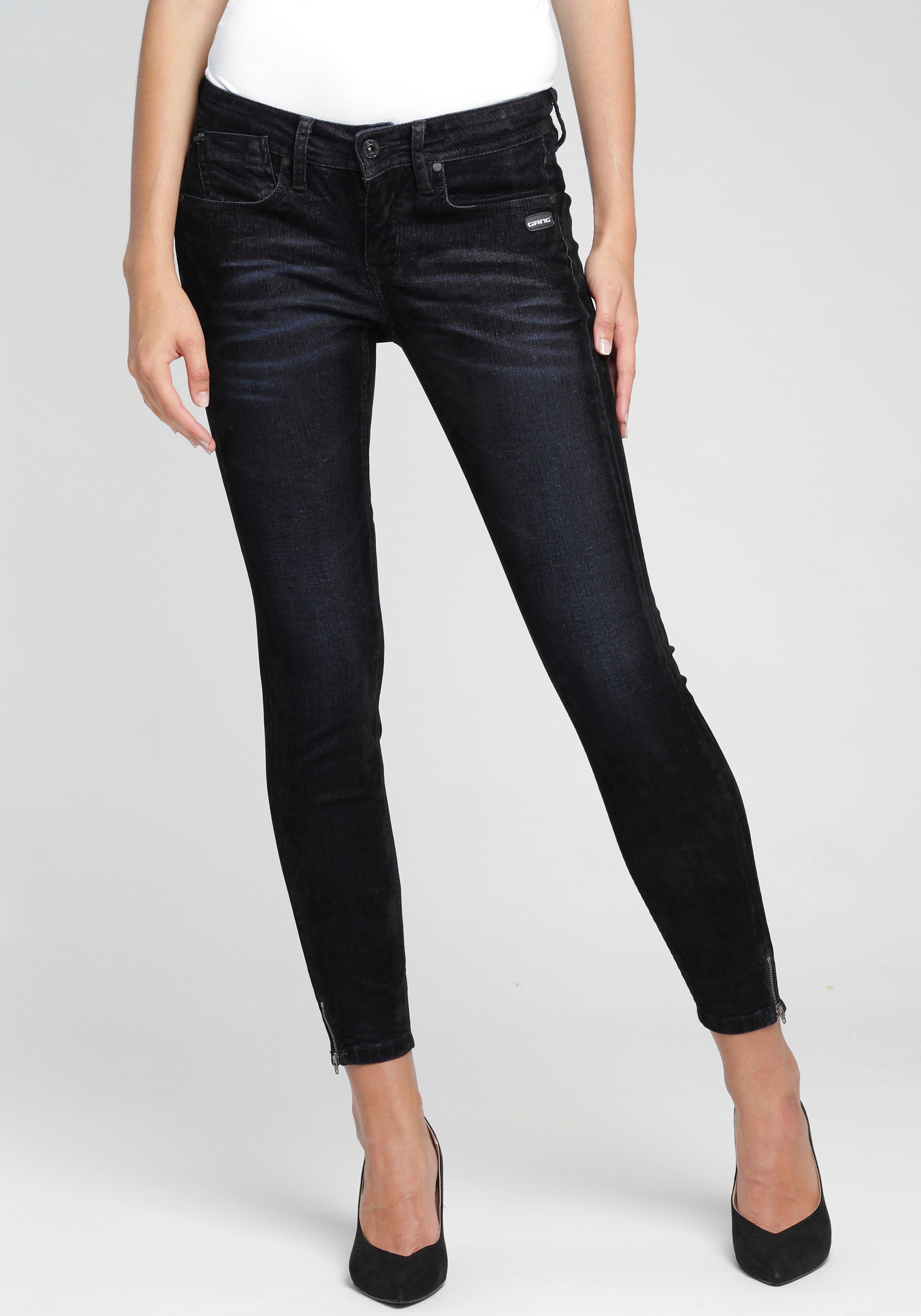 Gang Skinny Fit Jeans Faye Sexy Beinabschluss Mit Reißverschluss