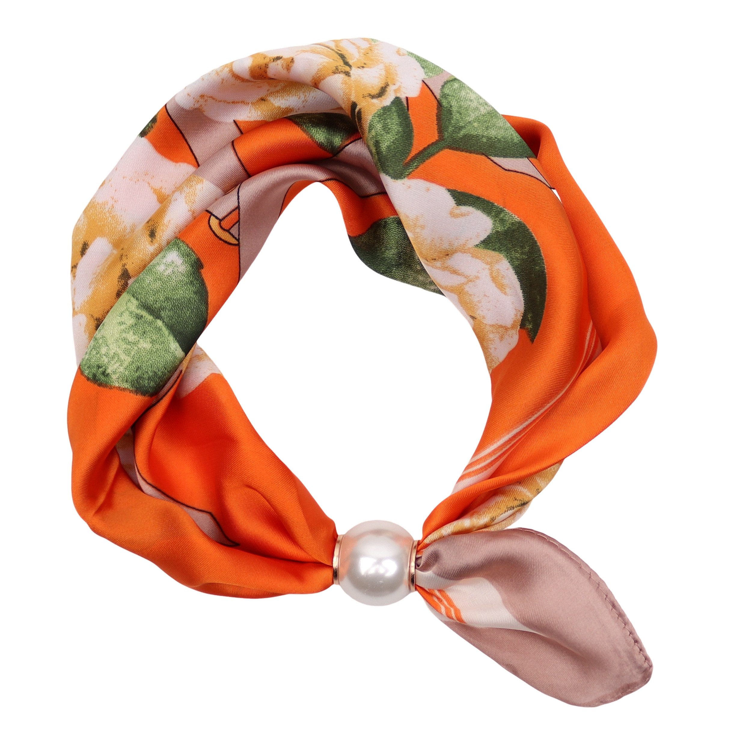 MIRROSI Nickituch Schmales Halstuch mit magnetischem Clip, Damen Halstuch deal für Frühling,Sommer, Herbst – Bild 2 von 4