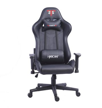 Hyrican Gaming-Stuhl "Striker Copilot" schwarz, Kunstleder, ergonomischer Gamingstuhl, Bürostuhl, Schreibtischstuhl, geeignet für Kinder und Jugendliche