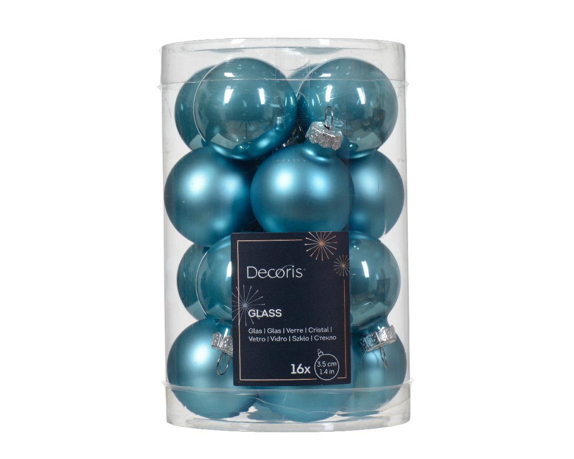 Über 80% Rabatt Decoris season Zuckerblau Weihnachtskugeln Stück Weihnachtsbaumkugel, Glas decorations 16 - 3,5cm