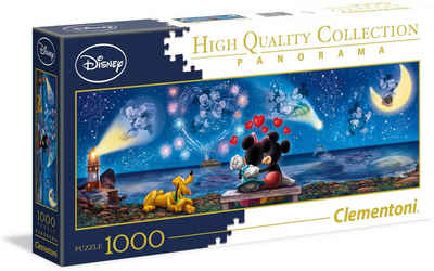 Clementoni® Puzzle Panorama High Quality Collection, Disney Mickey und Minnie, 1000 Puzzleteile, Made in Europe, FSC® - schützt Wald - weltweit