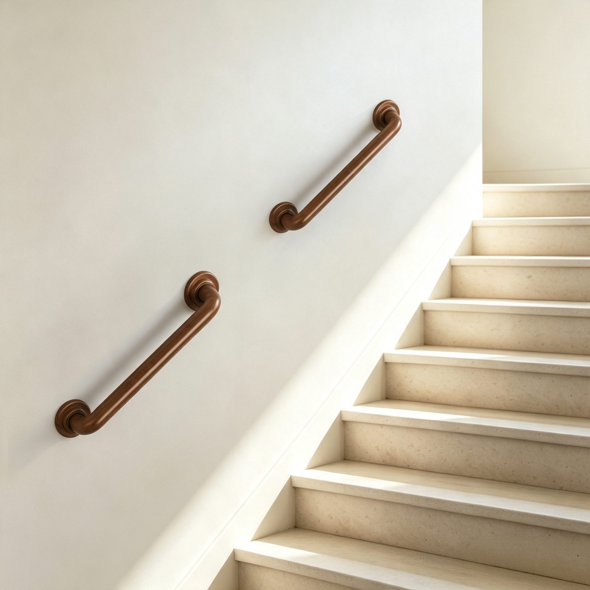 Hopibath Haltegriff Edelstahl Rutschfest Sicherheitsgriffe für Bad Treppe Badewanne Küche, belastbar bis 100 kg,  Bohrwandmontage