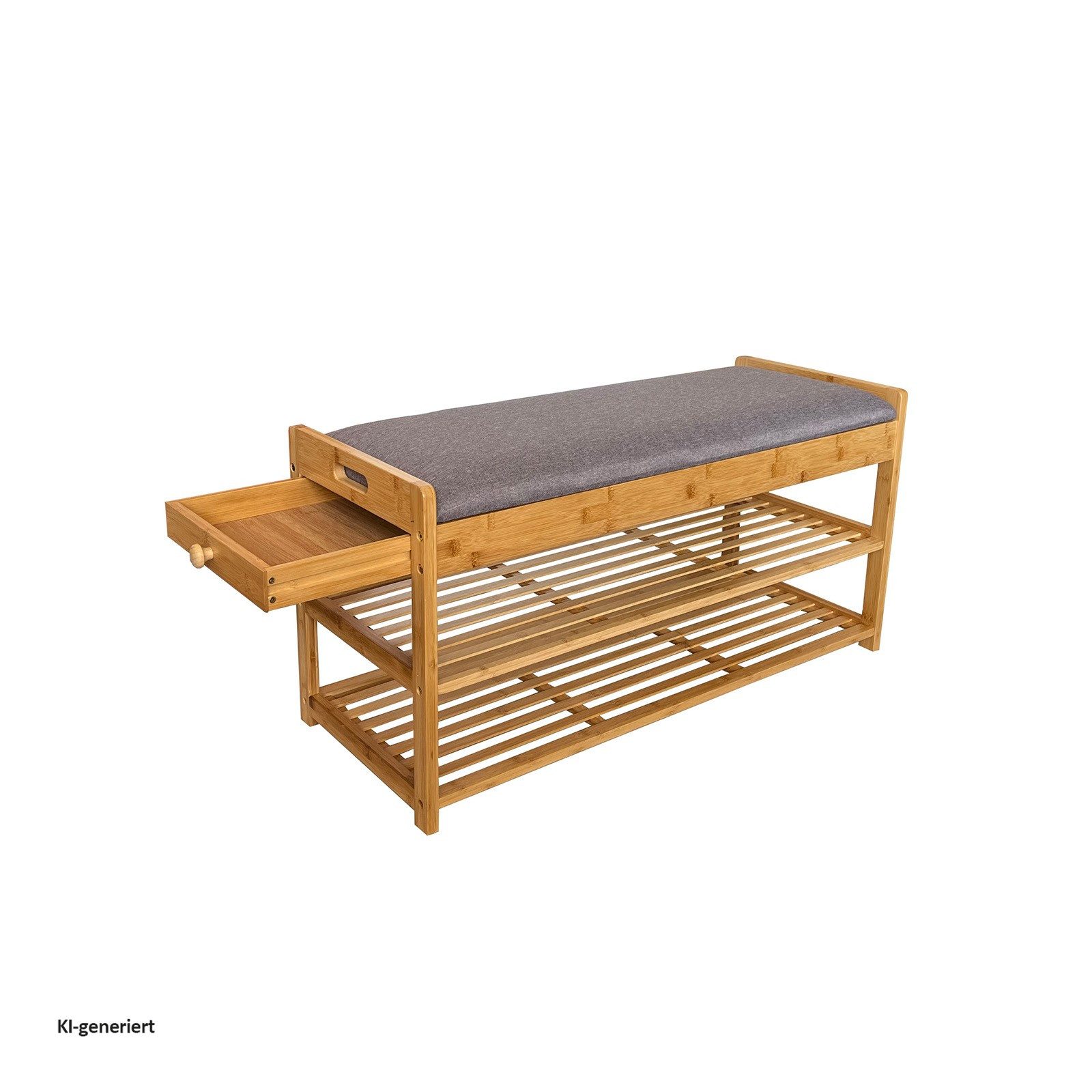 HTI-Living Schuhbank Schuhbank mit Schubfach Bambus (Stück, 1-St., 1 Schuhbank), Schuhregal – Bild 5 von 5