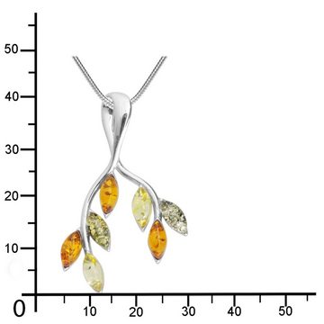 OSTSEE-SCHMUCK Kette mit Anhänger - Paulin - Silber 925/000 - Bernstein (2-tlg)