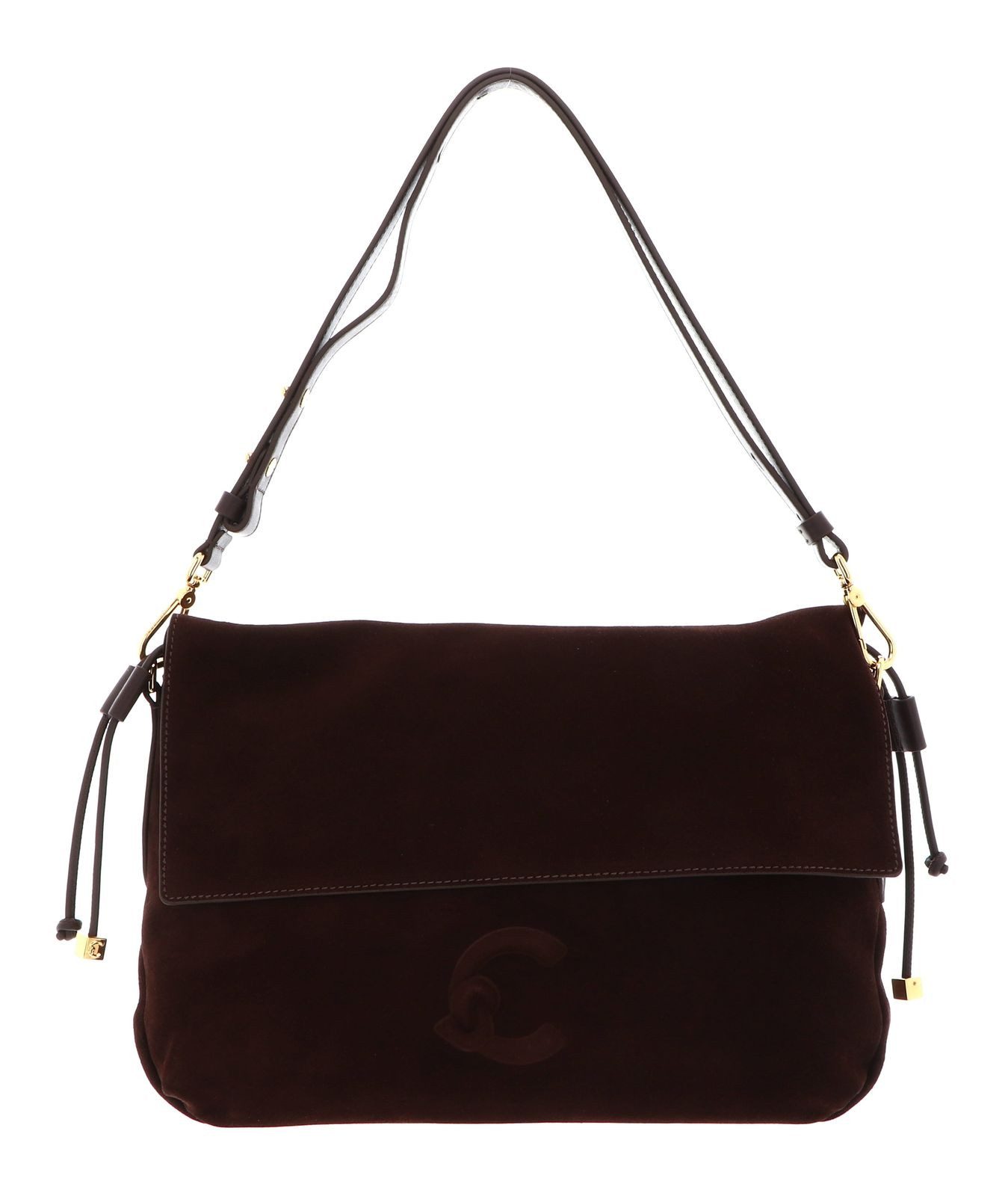 COCCINELLE Schultertasche Handbag Suede Leather / Smooth Leather, aus echtem Rindsleder