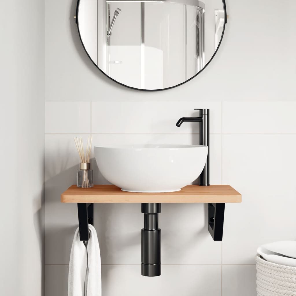 vidaXL Badezimmerspiegelschrank Waschbeckenregal Wandmontage Stahl und günstig online kaufen