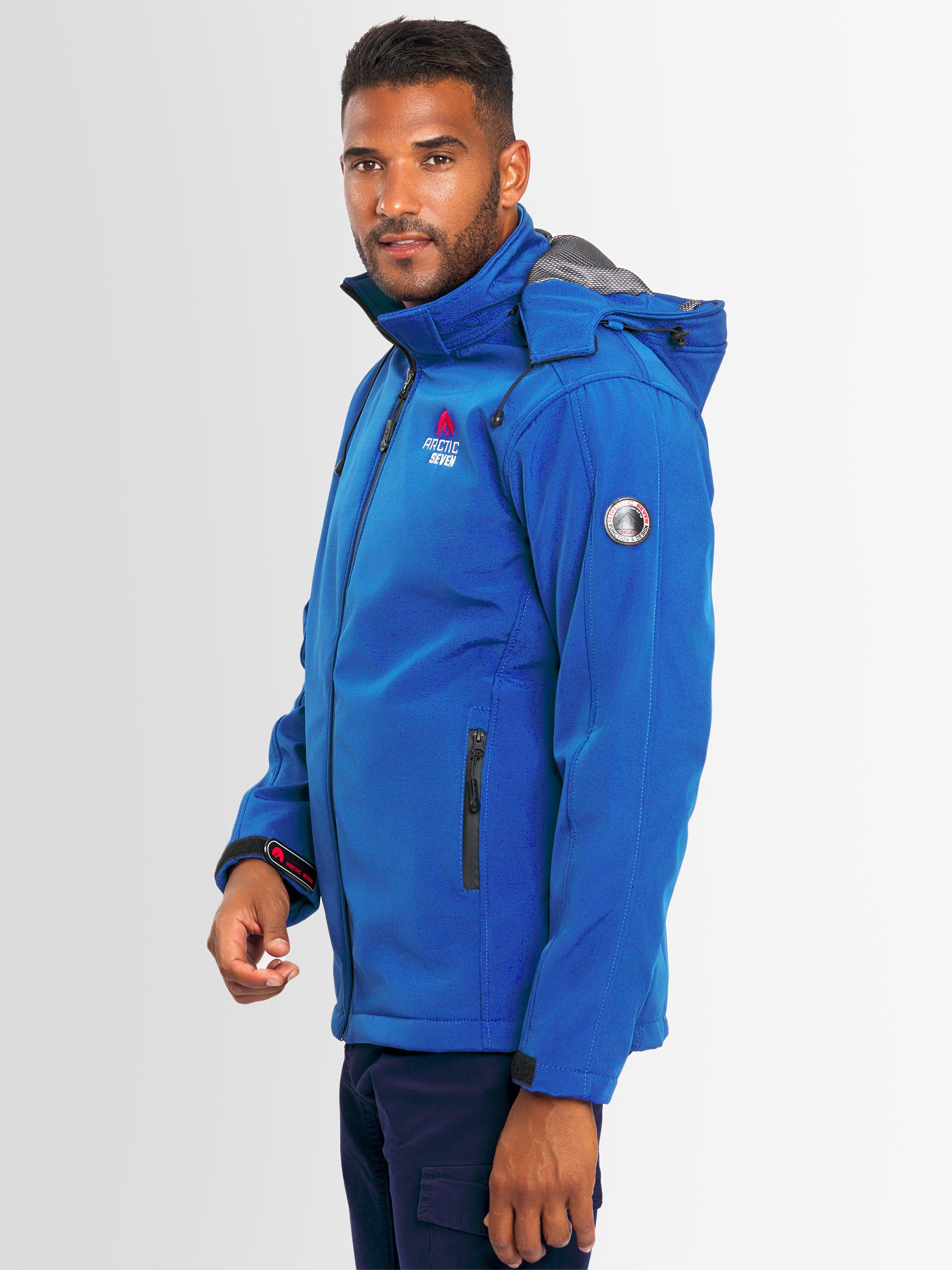 Arctic Seven Softshelljacke ASAdventuraa sportliche Outdoorjacke mit abnehmbarer Kapuze