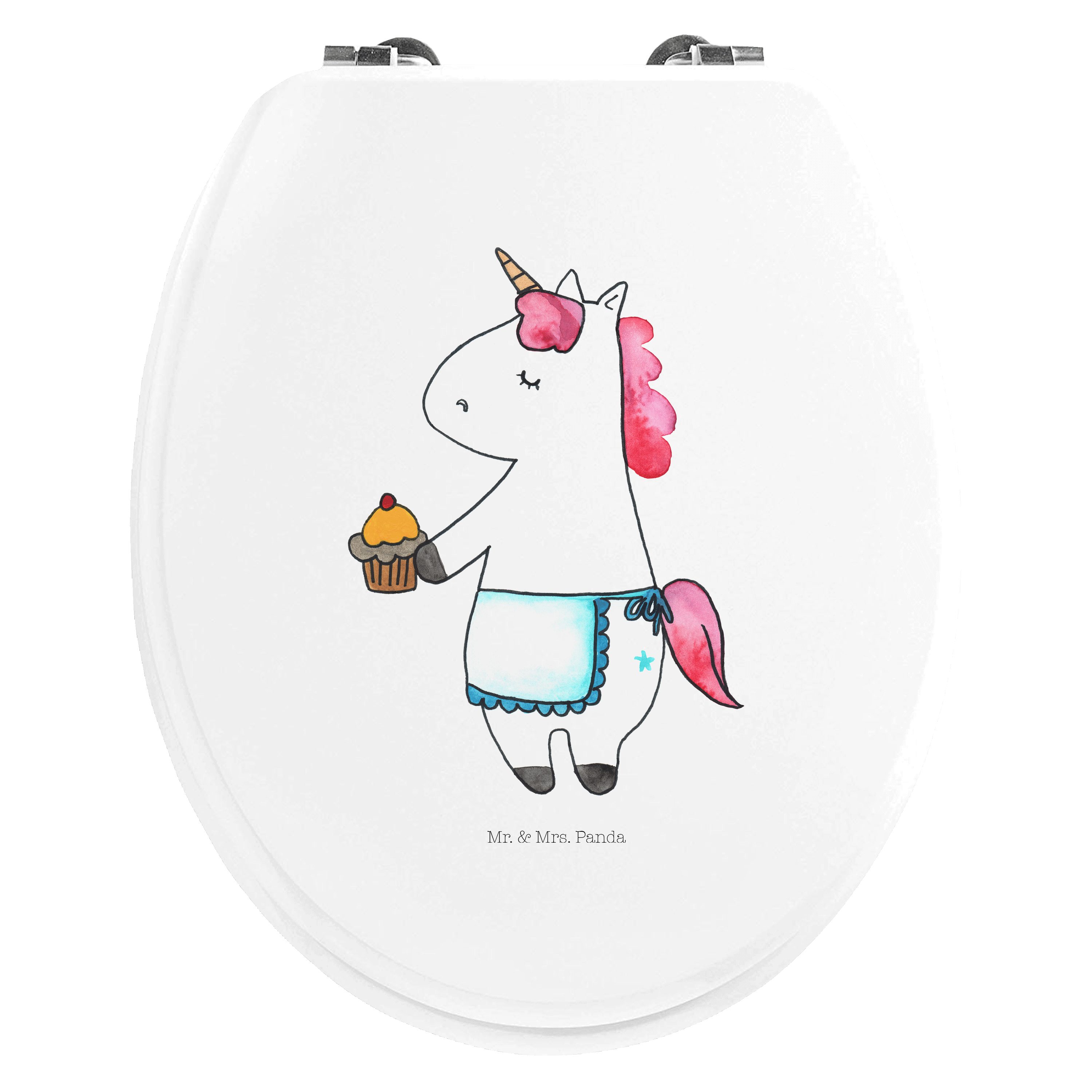 WC-Sitz Einhorn Muffin - Weiß - Geschenk, Klodeckel, Einhörner, Toilette, Uni
