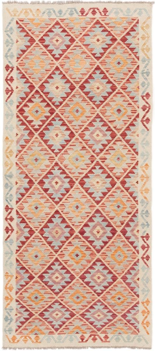 Orientteppich Kelim Afghan 85x191 Handgewebter Orientteppich Läufer, Nain Trading, rechteckig, Höhe: 3 mm