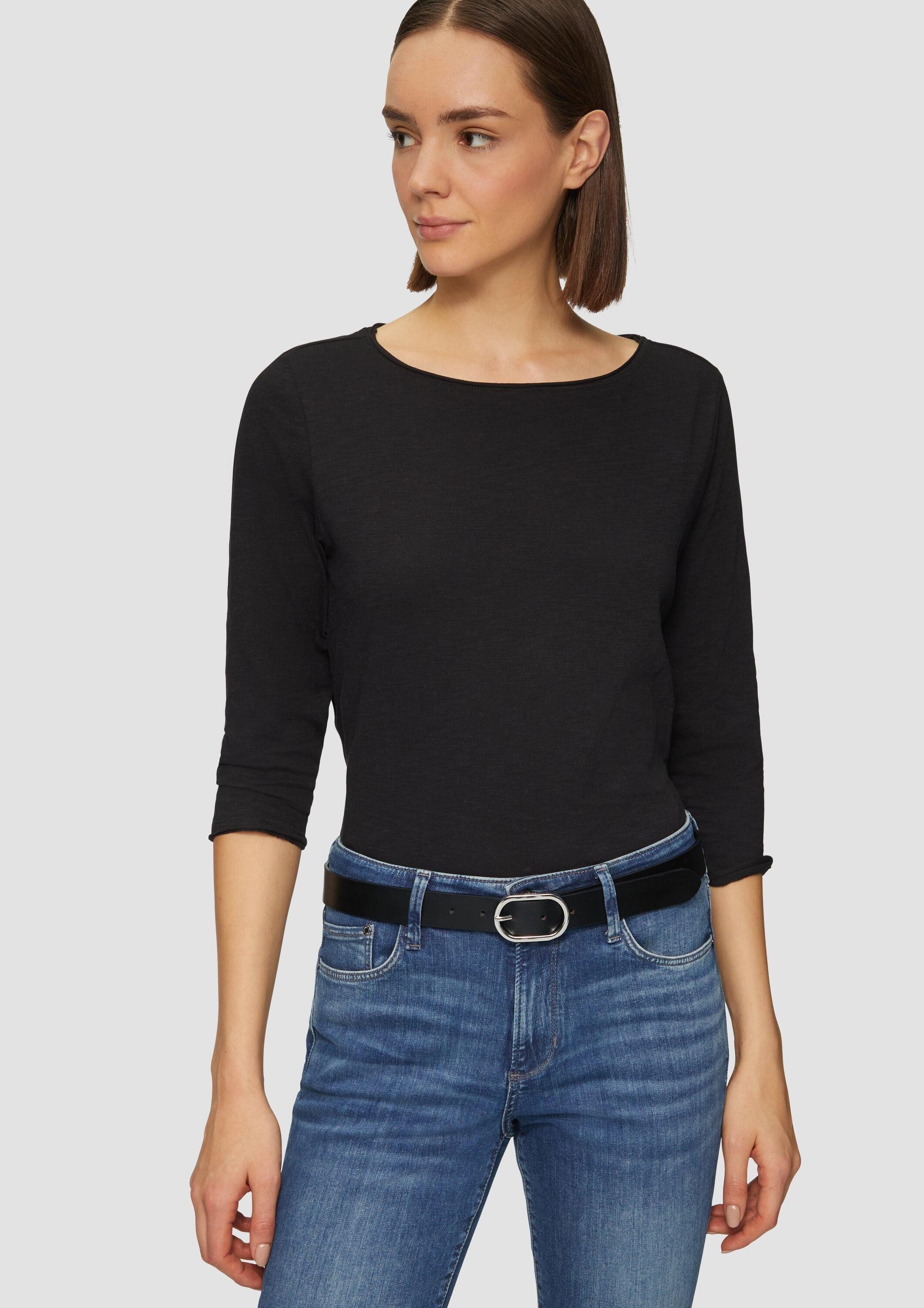 s.Oliver Ledergürtel Taillengürtel Hochwertiger Ledergürtel mit ovaler Schl günstig online kaufen