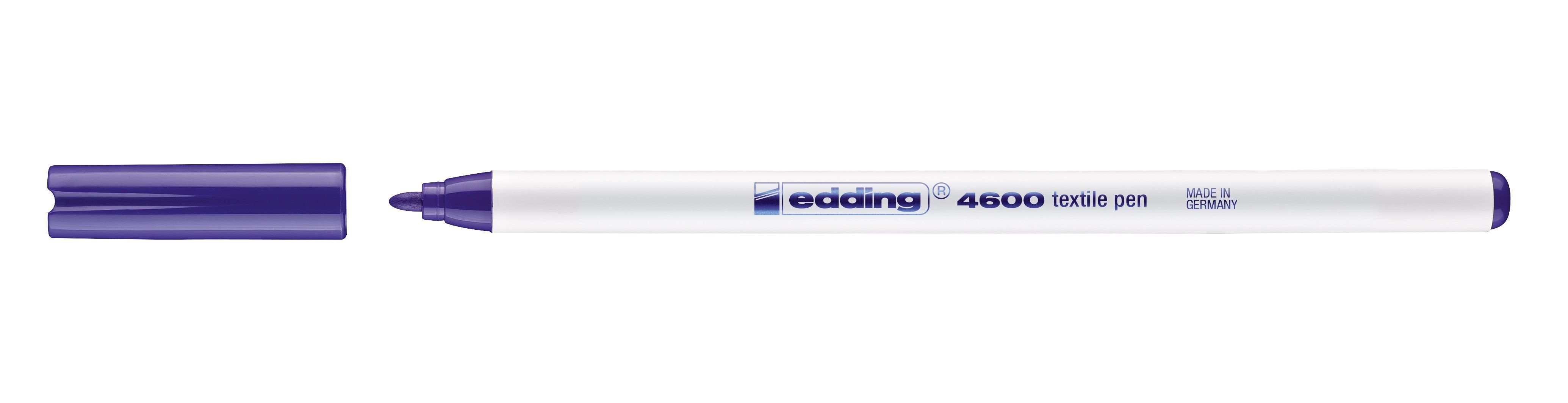 Lackmarker Edding 4600-008 4600 Textilmarker- Rundspitze, 1 mm, violett