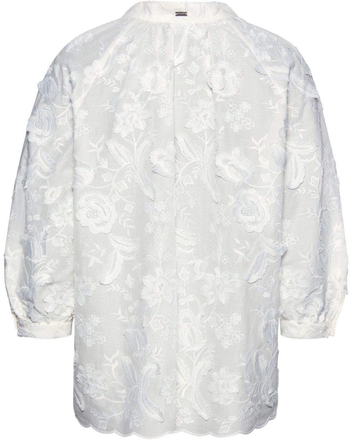 White Label Hemdbluse Schlupfbluse mit Blumenstickerei