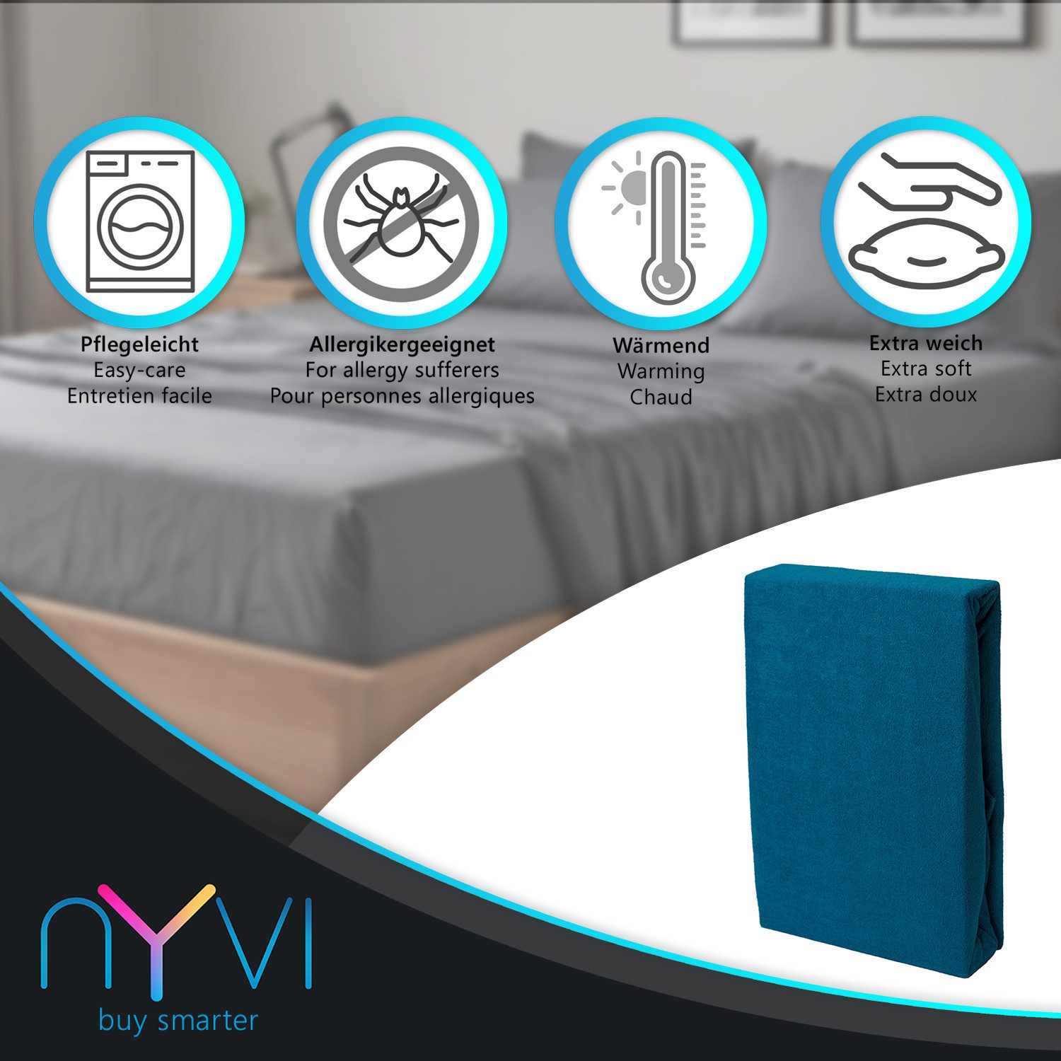 NYVI Spannbettlaken Spannbettlaken DreamScience Frottee für günstig online kaufen