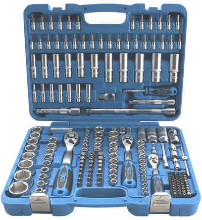 BGS technic Werkzeugset »BGS 2245 ZOLL Werkzeugkoffer 192teilig mit Nüssen, Schlüsseln, Knarren, Bits«, (192-St), inkl. Aufbewahrungskoffer