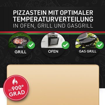 Pizza Divertimento Pizzastein Pizza Divertimento Pizzastein – Mit Pizzaschieber, Anti-Haft-Beschichtung