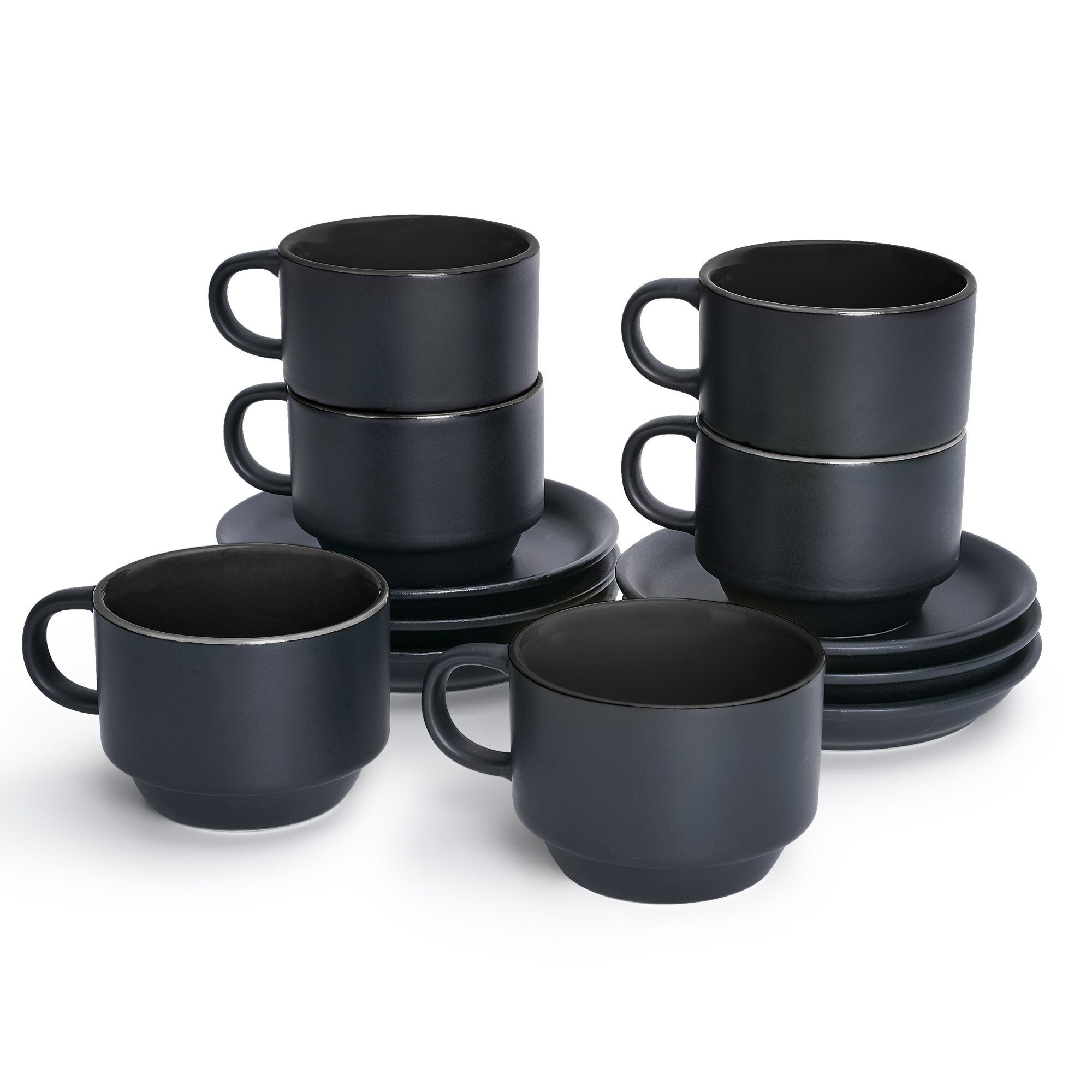 MiaMio Espressotasse Espressotassen Set Le Papillon Kollektion (6 x 75ml)