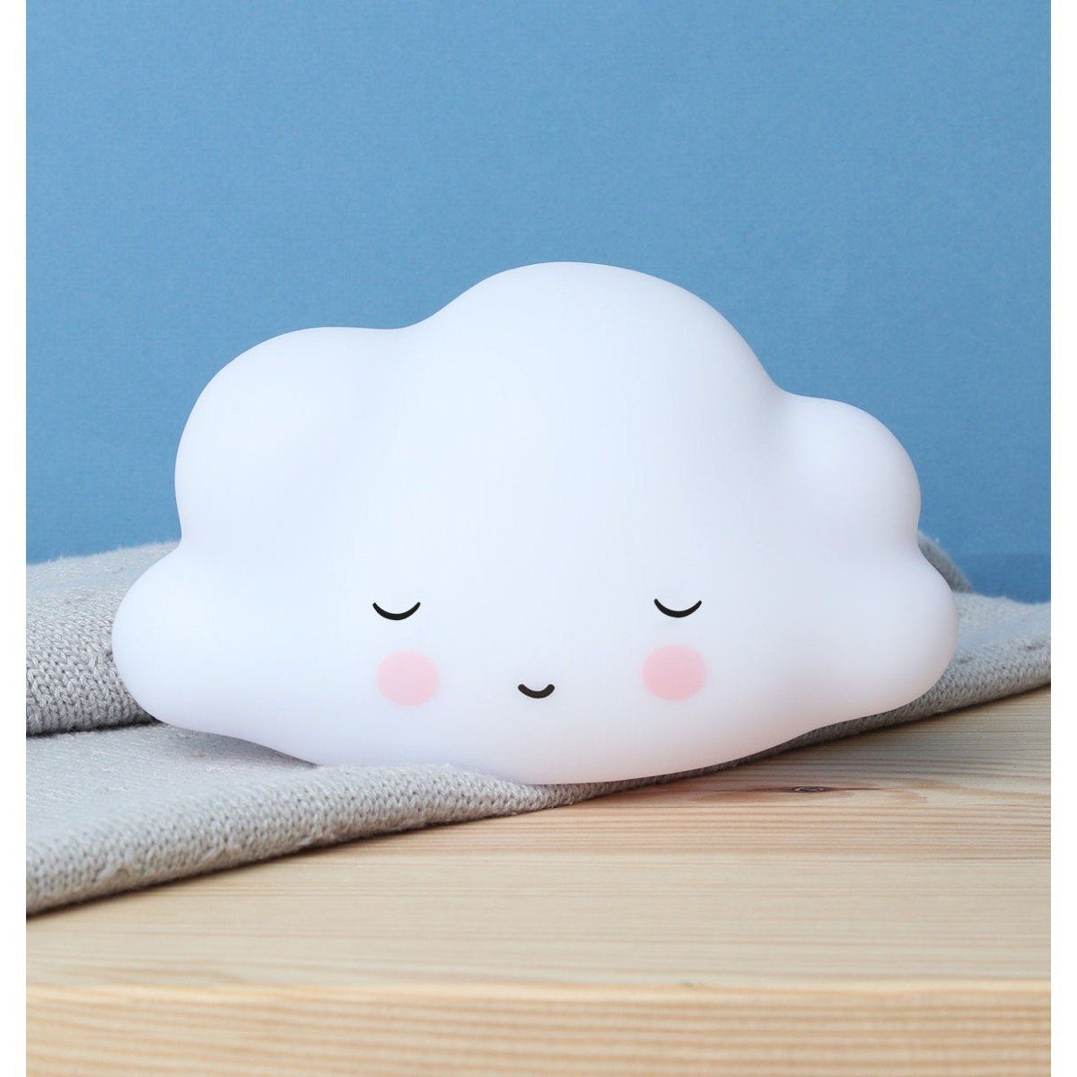 A Little Lovely Company Nachtlicht kleines Nachtlicht schlafende Wolke im niedlichem Wolkendesign, LED fest integriert