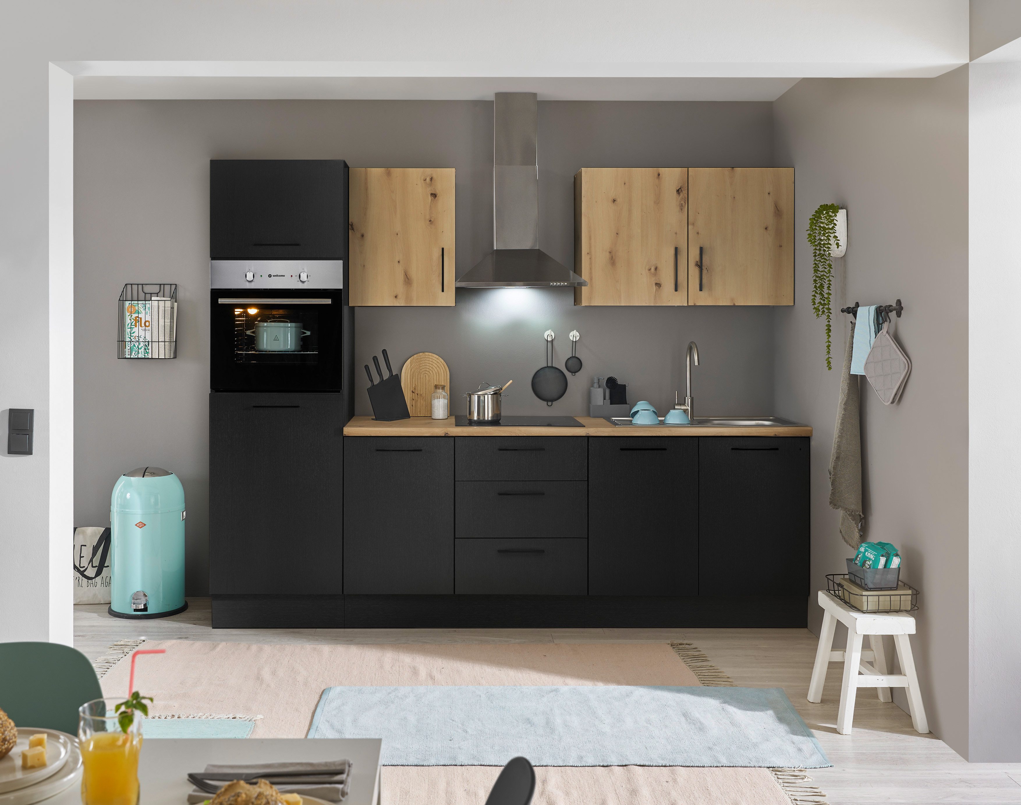 BASIC by Balculina Küchenzeile Turin, Breite 270 cm, wahlweise mit E-Geräten