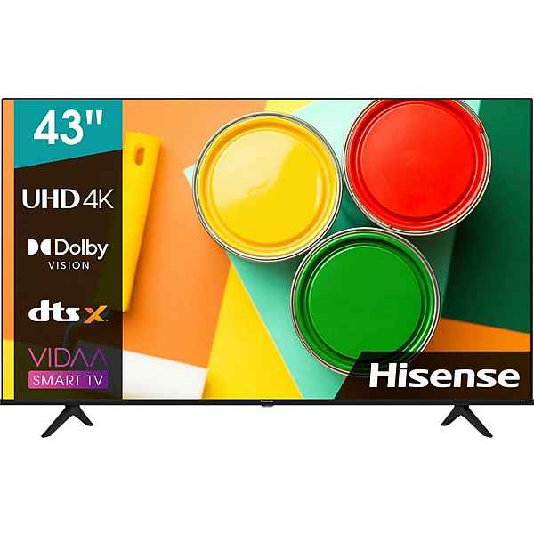 Hisense 43A6FG LED-Fernseher (108 cm/43 Zoll, 4K Ultra HD, Smart-TV, Triple Tuner DVB-C/S/ S2/ T/ T2, Alexa Built-In, DTS Virtual X)