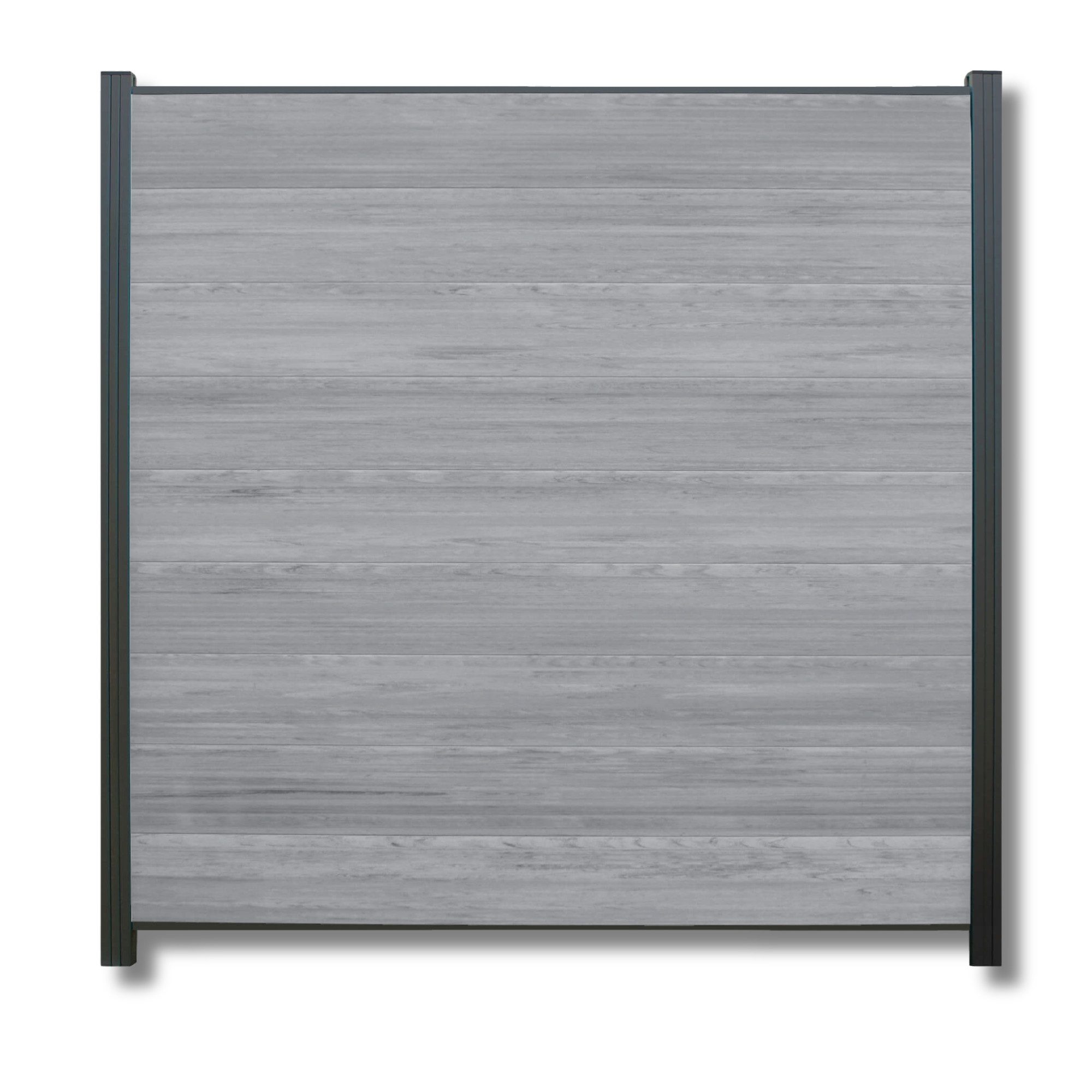 WPC Profi Zaun Komplettset grau anthrazit mix Sichtschutz Steckzaun Paneel 180x180cm, (Komplettset, mit Start- und Abschlussleisten, Pfosten und Zubehör)