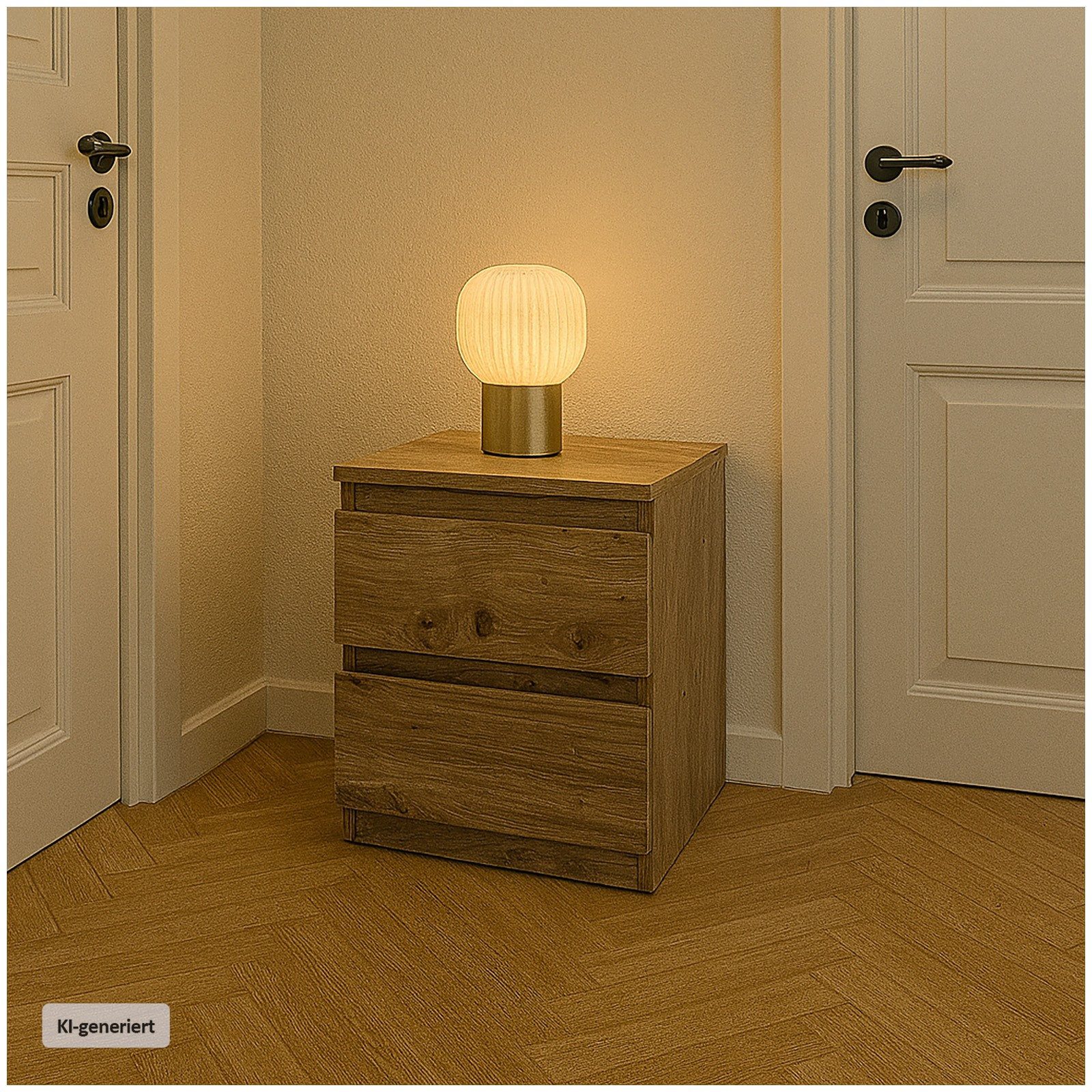 HTI-Living Nachtkommode Nachtkommode 2 grifflose Schubladen (Stück, 1 St., 1 Nachtkommode), Nachtschrank Nachttisch – Bild 2 von 3