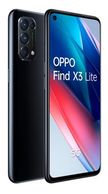 Oppo Find X3 Lite 5G Dual Sim 128GB CPH2145 Starry Black Smartphone (16,26 cm/6,4 Zoll, 128 GB Speicherplatz, 64 MP Kamera, Quad-Kamera, 5G)