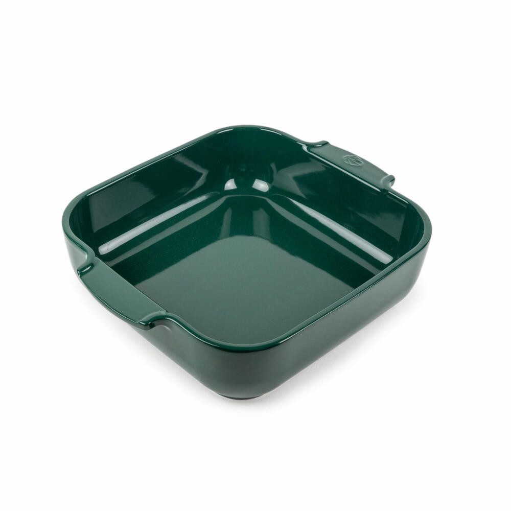 PEUGEOT Auflaufform APPOLIA Keramik 21cm Quadratisch Waldgrün Spülmasc, Keramik, Keramik