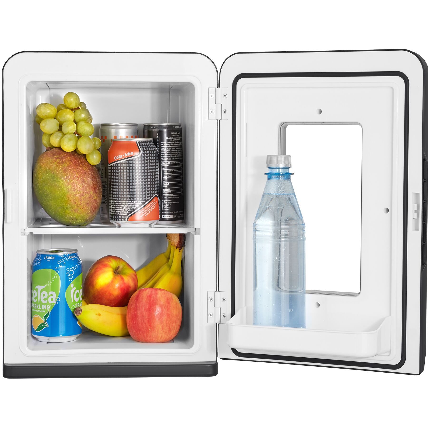tectake Kühlbox Tragbarer 2 in 1 Mini-Kühlschrank, 27 x 31 x 41 cm, 14 l, leicht und leise, mit ECO-Modus und AC- und DC-Kabel