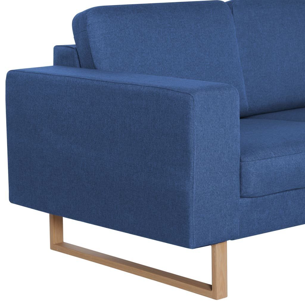 vidaXL Sofa 3-Sitzer-Sofa Stoff Blau Couch
