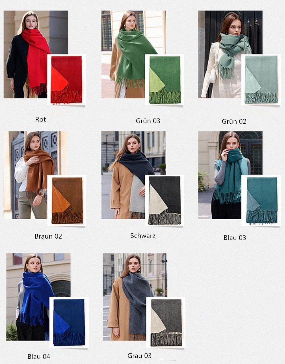 XDeer Modeschal Damen verschiedenen in Stil, black Schal Frauen Damen Qualität,Neuer Halstuch Schal,kuschelweich,Winter für Farben Geschenk Poncho