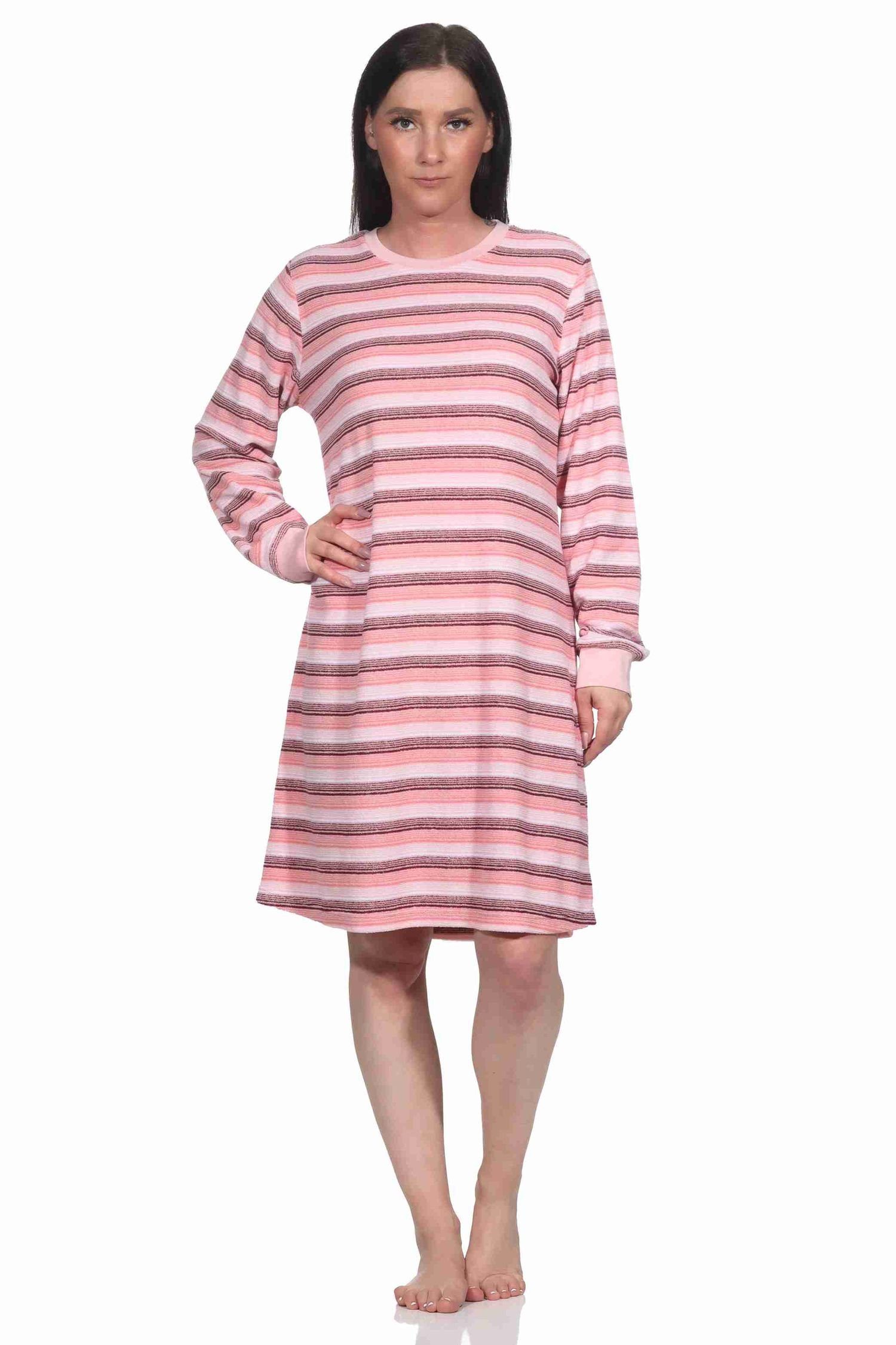 Normann Damen Nachthemd Langarm – Floraler Design, Weicher Flanell – Übergrößen Erhältlich, OEKO-TEX® Zertifiziert