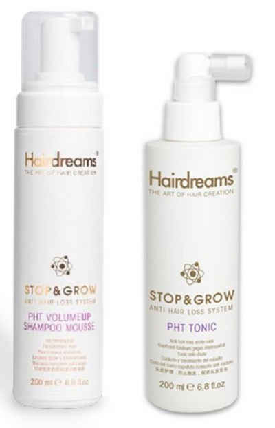 Hairdreams Haarpflege-Set Hairdreams Stop & Grow, Set, 2-tlg., Pht Volumeup Shampoo Mousse + Pht Tonic, Haarausfall, Haarwachtum