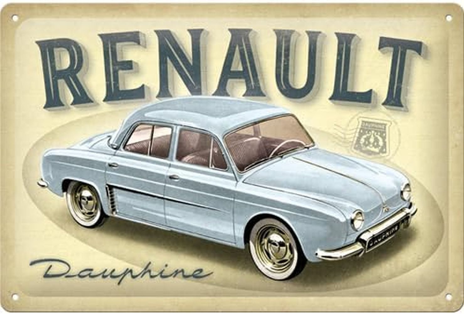 Nostalgic-Art Metallschild Blechschild 20 x 30 cm - Renault – Dauphine